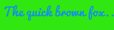 Image with Font Color 1391E8 and Background Color 31E711